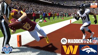 Madden 24 Jayden Daniels Commanders vs Bo Nix Broncos (Madden 25 Roster) 2024 Sim Game Play