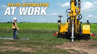 The PD10R pile driver with automation in action