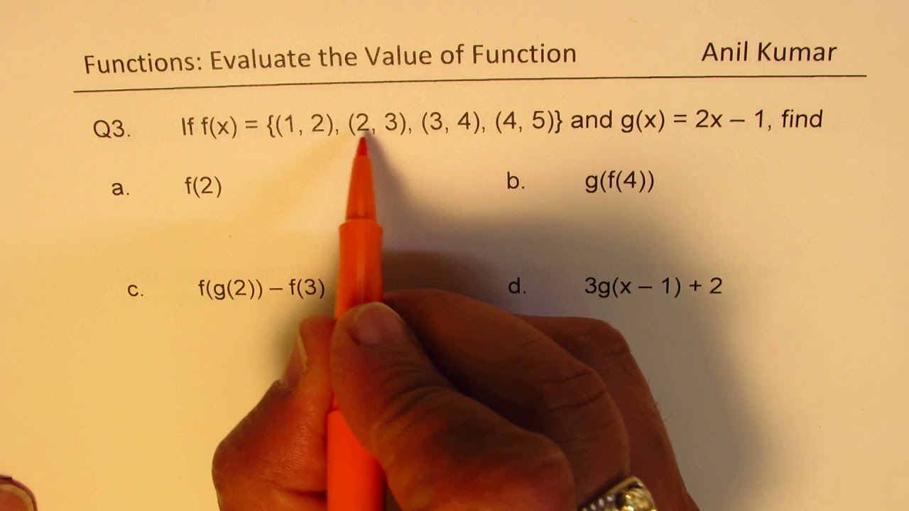 How to Evaluate Functions and Strategy to Solve Word Problems - YouTube
