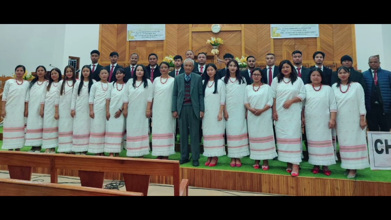 Standing Choir Balang Presbyterian Nongpyndeng BSI Golden Jubilee Nongstoiñ Branch at Nongstoiñ 