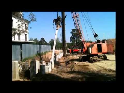 Вибропогружение свай.