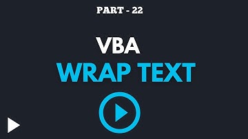 Part 22 - Wrap Text in Excel VBA Macro – Save Time with Smart Automation | Simple Method | Hindi