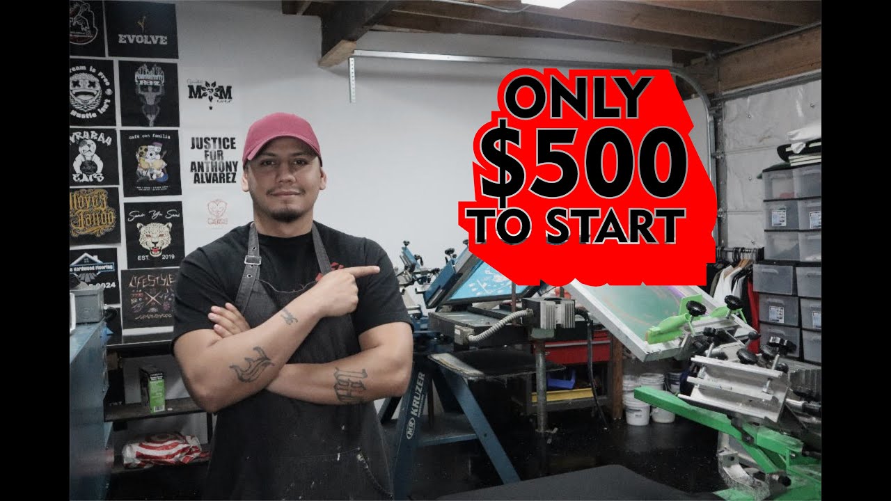 How to start a TShirt business with only 500 ( Screen Printing