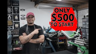 How to start a TShirt business with only $500 ( Screen Printing edition)
