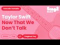 Now That We Don T Talk Taylor Swift Karaoke Acoustic 