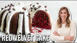 Moist Red Velvet Bundt Cake with Cream Cheese Frosting
