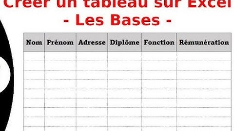 Comment créer un tableau dans EXCEL avec son téléphone portable