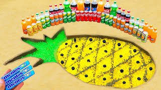 Pineapple vs Orbeez Underground | Experiment Coca Cola, Different Fanta, Other Top Sodas and Mentos