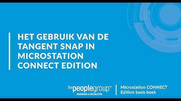 Het gebruik van de Tangent Snap (1) in MicroStation CONNECT Edition.