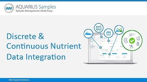 AQUARIUS Samples – Discrete & Continuous Nutrient Data Integration