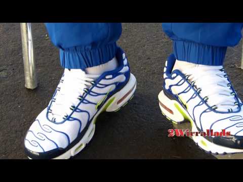 white and blue tns