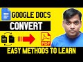 How to Convert Google Doc to PDF  - Save Google Docs As PDF [Step-By-Step]
