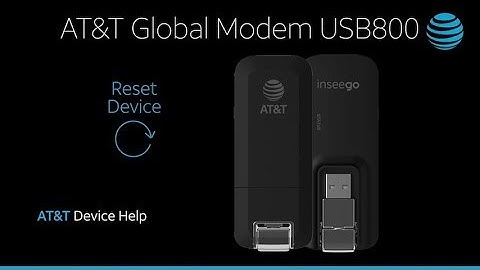How to Reset Device AT&T Global Modem USB800 | AT&T Wireless