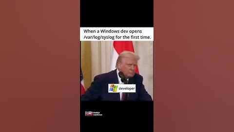 Windows Devs Meet Linux Logs 😂#linux #windows #developer #programming #coding #funny #shorts