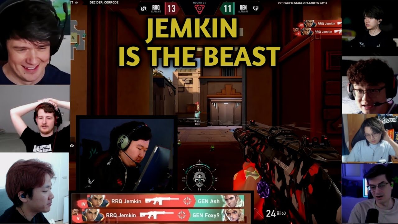Streamers React to RRQ Jemkin INSANE Ace vs GenG at VCT Pacific