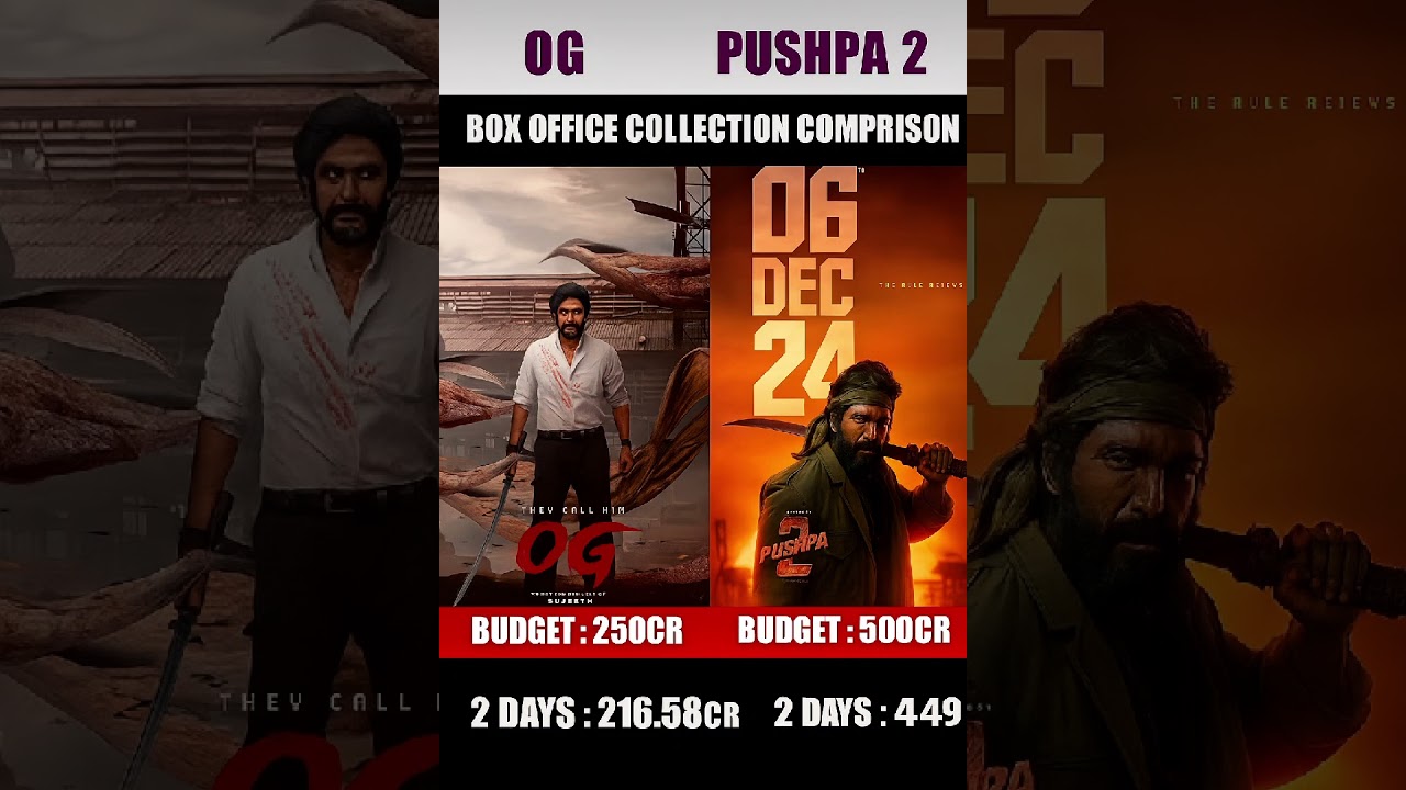 ⚡ OG vs Pushpa 2 Box Office Clash 💥 | Budget & 2 Days Collection Report 🎬🔥📌 