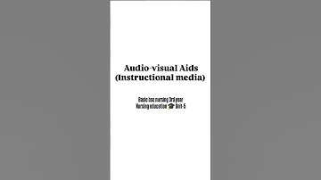 Audio visual Aids📚notes#bscnursing  nursing education🎓 unit-5