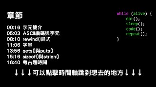 【C語言教學Ep.4】 字元與字串 NTUEDTD115程設(一)