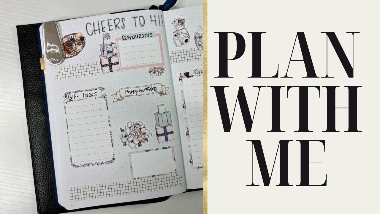 Birthday Ideas Bujo Spread YouTube Collab Loop Group Birthday Theme