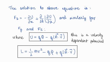 Lagrangian for charge q in Electromagnetic Field