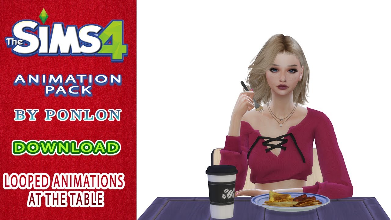 The Sims 4 Animation pack | Eating at the table | №1 | Download [PonLon]
