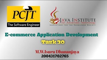 Web Project Task 30 | 1st Year | Semester 01 | Java Institute