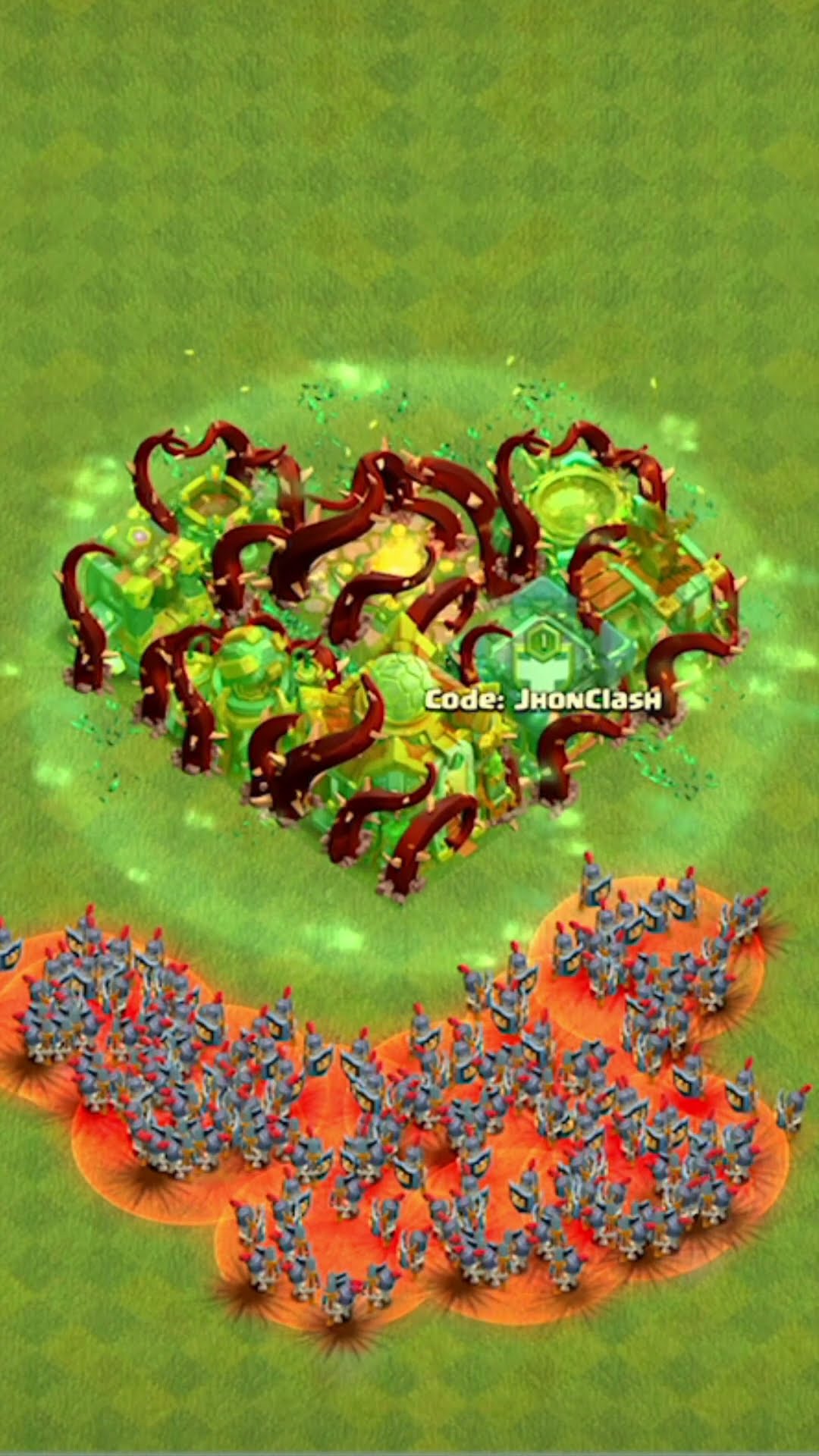 EXERCITO DE ESQUELETOS CONTRA O CV16 NO CLASH OF CLANS! #clashofclans