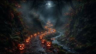 Midnight Pumpkin Path | Glowing Jack-o'-Lanterns in a Mysterious Forest