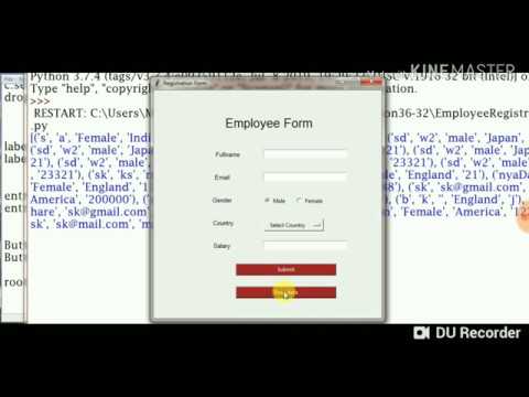 Employee Form Project in Python with source code - YouTube