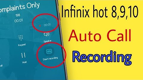 Infinix Hot 8,9,10 Automatic Call Recording kaise enable kare