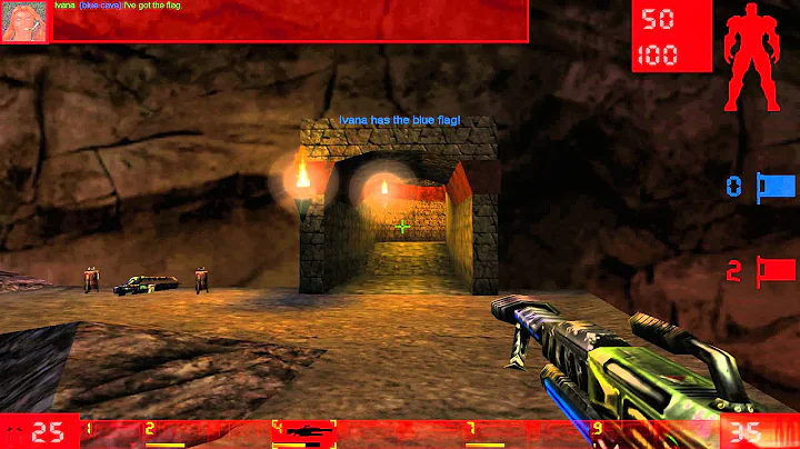 Unreal Tournament GOTY Walkthrough "Godlike" 1440p maxed graphics PART 18 - Eternal Cave (CTF)