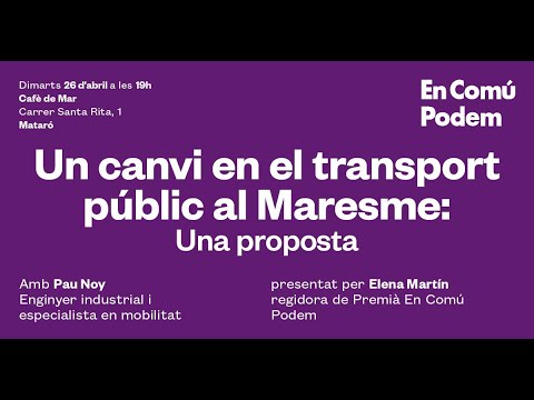 Un canvi en el transport públic al Maresme: Una proposta