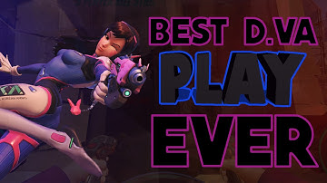 BEST D.VA PLAY EVER!!!!! QUAD KILL! PLAY OF THE GAME!