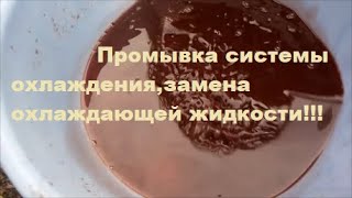 Промывка системы охлаждения,замена охлаждающей жидкости. Просто жесть что там было!!!!