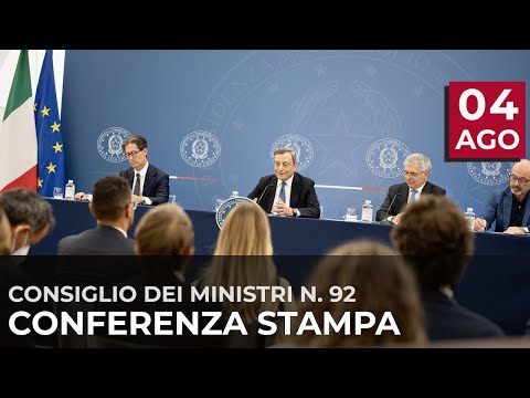 Conferenza stampa del Presidente Draghi, i Ministri Franco e Cingolani e il Sottosegretario Garofoli