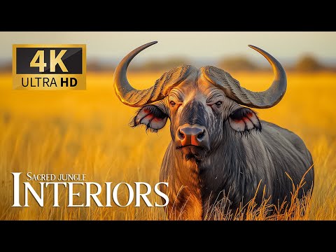 Sacred Jungle Interiors 4K 🐾 Discovery Animals Documentary with Calm Piano Music & Nature Movie