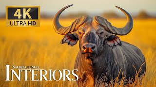 Sacred Jungle Interiors 4K 🐾 Discovery Animals Documentary with Calm Piano Music &amp; Nature Movie