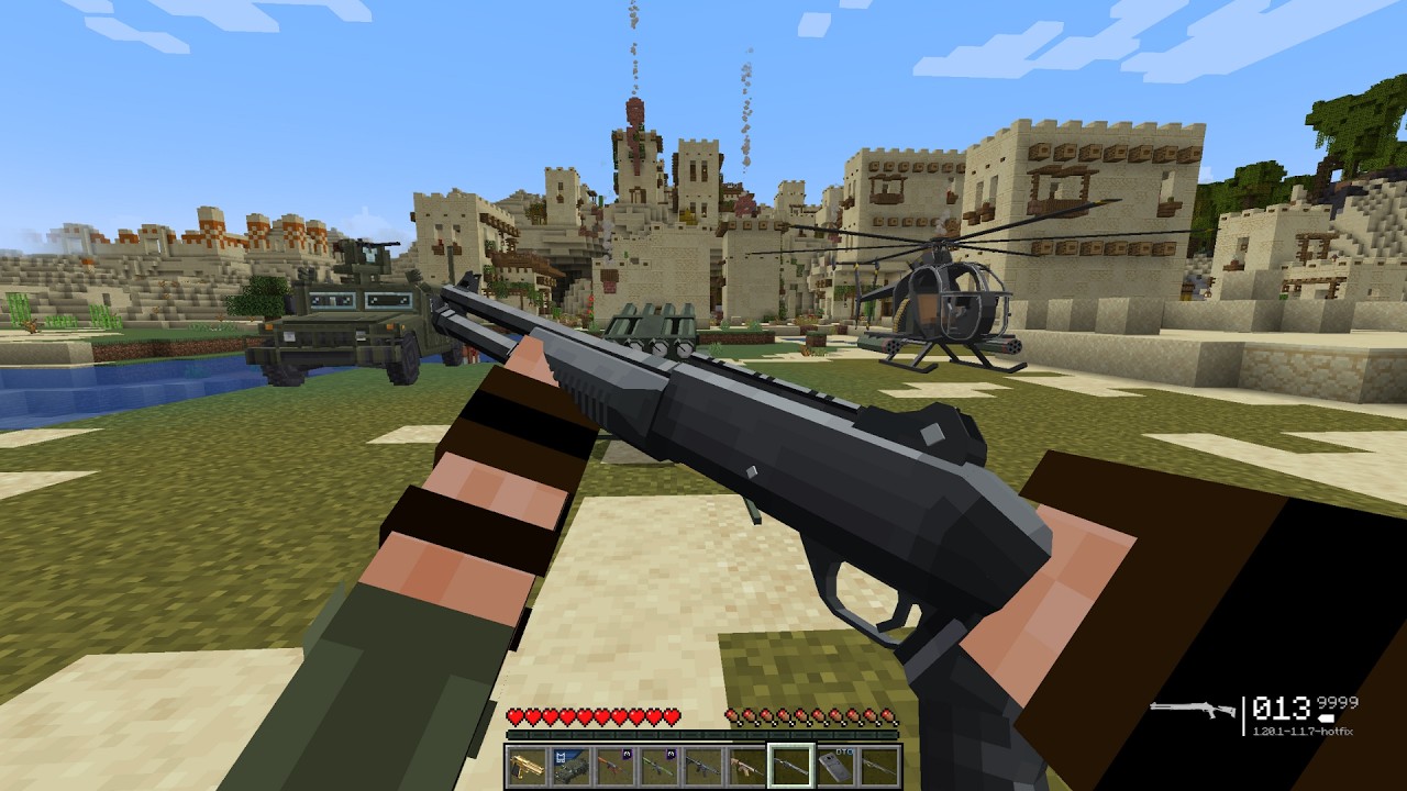 Pillagers Built a Powerful Army Village — I Destroyed It With Modern Weapons