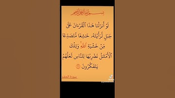سورة الحشر ❤️❤️ #القرآن_الكريم #اكتب_شي_تؤجر_عليه #خشوع ❤️❤️🤩