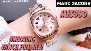 MJ3550 MARC JACOBS ROSE GOLD WATCH UNBOXING AND FULL VIEW Details