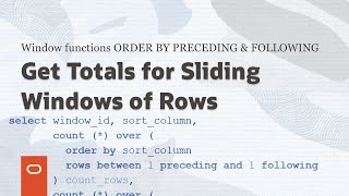 Window functions ORDER BY PRECEDING & FOLLOWING - SQL in 60 seconds #shorts