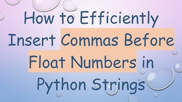 How to Efficiently Insert Commas Before Float Numbers in Python Strings