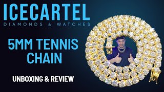 ICECARTEL Stunning Affordable 5mm Moissanite Tennis Chain Unboxing & Review!