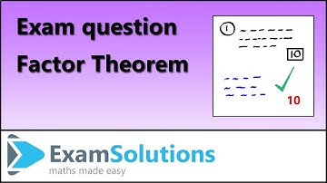 Factor Theorem | Past Paper Question | C2 Edexcel June 2012 Q4 | ExamSolutions