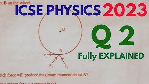 2023 ICSE PHYSICS PAPER, QUESTION 2, not only ANSWER KEY  but DETAILED SOLUTION AND EXPLANATION.