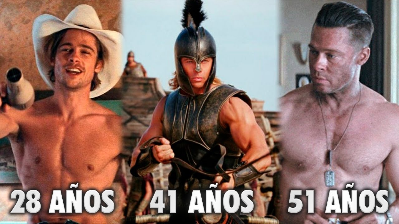 BRAD PITT - CAMBIO FÍSICO *desde 28 HASTA los 51 AÑOS*
