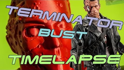 Arnold Schwarzenegger Life Sized 3D Printed Terminator Head  ((( TIME LAPSE PHOTOGRAPHY )))