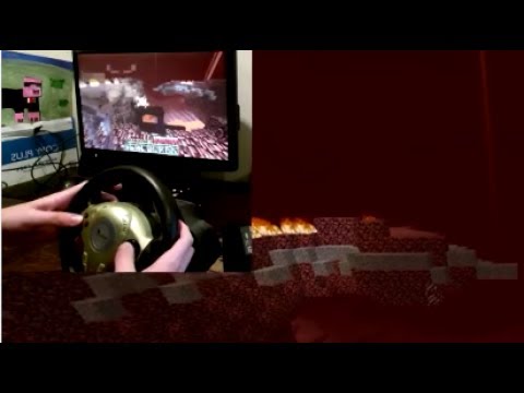 fighting the Wither (minecraft hardcore mode) w/ steering wheel - fighting the Wither (minecraft hardcore mode) w/ steering wheel