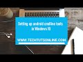 Setting up Android cmdline tools in Windows 10