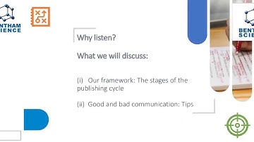 WEBINAR FOR AUTHORS: RESPONDING AND COMMUNICATING EFFECTIVELY WITH EDITORS AND REVIEWERS (Part 1)